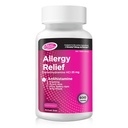 Allergy Relief Antihistamin, Diphenhydramine HCI 25mg, (600 Count), dibandingkan dengan The National Brand Allergy Ultratabs, Relieves Seasonal Indoor atau Outdoor Upper Repiratory Allergies Allumites