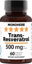Trans Resveratrol 500 mg - 60 Veg Capsules 124; 250 mg per Capsule - Serving Ukuran 2 Kapsul: 500 mg - 30 Servis