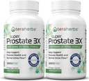 Tera Herbs Super Prostate 3X - Bladder Control, Hormone Balance & Dukung untuk Penentuan Pemanaman Prostitusi & Frekuensi Prostate untuk Pria w / Beta Sitosterol tidak Saw Palmetto (2 Pack)