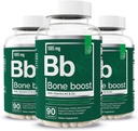 Suplemen Kesehatan Bone Boost - Pendukung Tulang dan Tambahan Kalsium dengan Vitamin D 3, K2, Cescers Quadrangularis untuk Kekuatan Tulang - 270 Kapsul (Persediaan Hari 90) (3- Pack)
