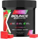 Bounce Pro Creatine Monohydrate Gummies for Men & Women, Low Calorie, 6G of Creatine per Serving, Vegan, Anti- Melting, Gluten- Free, Non-GMO, 2g Creatine per Gummy (72ct, Watermelon)