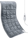 Weighted Heating Pad 17 "x 33" XXXL Electric Haeating Pad untuk Relief Back Pain, 5LBS dengan 6 Pengaturan Panas 2H Auto- Off Heat Pad untuk Shemons Weefs Washashable