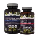ResVitale Beauty 3 - Skin Care Suplemen dengan Collagen, Keratin & Elastin - 90 Capsules & Resveratrol 250 mg - Reveratrol Tambahan Pria dan Wanita - 120 Vevgie Capsules
