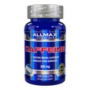 Pil Kafein Nutrition ALLMAX, Pil Energi Tertahan & Pra - Fokus Mental Kerja, Penyelubung Cepat & Vegan, 200 mg, 100 Tablet