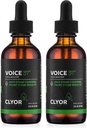CLYOR Voice37 - Singers Voice Remedy - 2 Pack All Natural Herbal Vocal Booster Formula ke Lubricate Soothe and Relieve Hoarseness Dry Itchy Throat - Enhance Singing and speaking - 2 oz - VOICE37