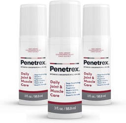 Penetrex Bersama & Terapi Muscle - Sothing Gel untuk Back, Neck, Hands, Feet - Premium Whole Body Gosok dengan Arnica, Vitamin B6 & MSM - 3oz Roll On Gel (3- Pack)