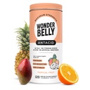 Wonderbelly Antax, Effective Heartburn dan Instant Acid Intervention Internation Internation, Extra Power Chewable Tablets, 1000 mg Calcium Carbonate, No Talc or Dye, Tropical Fruit, 120 Count