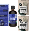Powder Jungle Bilberry Extract for Eyes Organic Bilberry Suplemen untuk Mata, Shilajit Powder Raw Shilajit untuk Pria 5 Ounce Bag, Tongkat Ali untuk Bubuk Pria 282 Serbu Tonkat. Ali Longjack Root