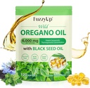 Oregano Oil Capsules, 2 in 1 6000mg Oil of Oregano with Black Seed Oil 200mg, Oil of Oreano Softgels 120 Count, Organic Oregano Oil Capsules, Imune Dupport, Non-GMO, Dairy- Free, Gluten- Free