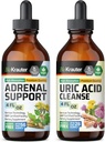 BIO KRAUTER Adrenal Dukung Tarture 4 Fl Oz. & Uric Acid Support Tincture 4 Fl. Oz.