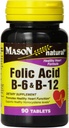 Mason Natural Folic Acid, B-6 & B-12 Tablet 90 ea (Paket 2)