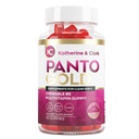 Katherine & Clark Panto Gold Vitamin B5 Pantothenic Acid Gummies untuk Acne - Skin dan Nails Gummies - Biotin, Zinc, Acid Folic Chewable None-GMO Bebas untuk Tubuh - Oily Skin Gummies - 60 Count