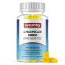 Alfa Lipoic Acid 600mg Gummies, Sugar Free Chewable R Lipoic Acilement for Antioksidant & Nervous System Support, Brian & Skin Health, Pineapple Flavor, 60 Count