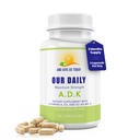 Daily Vites ADK Vitamin Suplemen - Vitamin A, D3 & K (sebagai MK7) - Bone & Ammune System Dukungan - Potency Vitamin Tinggi dengan Informain Non GMO - Gluten Free, Soy Free Vegetable Capsules