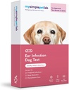 MySimplePetLab Dog Ear Infeksi Kit, Vet Aprected, Detektor Yeast & Bacteria, Mailine - in Kit, Fast Results, Home Use for Smelly, Itchy Ears, Support Dog Ear Health