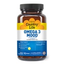 Country Life Omega 3 Mood - 2000mg Fish Oil with EPA & DHA - Brain, Heart & Mood Dukung - Lemon Flavored, No Fishy Aftertaste - Certifikasi Gluten Free, Non-GMO - 90 Softgels