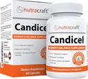 Nutratracraft Candicel # 1 Intestinal Flora Suplemen 124; Caprylic Acid, Oregano, Wormwood, Black Walnut & Progories for Overgrowness Support 12.4; 60 Capsules (Non-GMO)