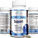 Dukungan Adrenal, Manajer Kortisol, Kesehatan Adrenal, Menjaga Cortisol Balanced Levels, Suplemen Stress Relief dengan Ashwagandha, L- Tyrosine - 60 Capsules