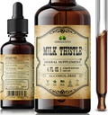 Milk Thistle Liver Detox - All- Natural Silymarin Extract for Liver Cleanse, Ammune Support & Skin Health - Herbal Milk Thistle Suplemen - 4 fL oz