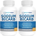 Sodium Bicarbonate 650mg Capsules Delayed Rilis untuk Pendukung Fungsi Normal Ginjal & Ginjal. Sodium Bikarbonat untuk Bantuan Asam, Alkalinity 120 Pil 2-Pack