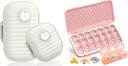 Travel Pill Organizer, 7 Day & Pill Organizer 3 Kali sehari, 7 Hari Pill Box