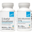 XYMOGEN DHEA 10mg (60 Tablet) + S Acetyl Glutathione (60 Capsules) 2- Piece Bundle - salah satu DHEA + Superior Absorpsi Acetylated Glutathione Suplemen untuk Mendukung Penuaan Sehat