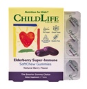 ChildLife ESSENTIALS Elderberry Super- Imune SoftChees for Children - Imune Dukung dengan Vitamin C & Vitamin D3, Elderberry Immune Suplemen untuk Bayi, Toddlers & Children - Berry, 27 Softchews