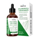 Heivy Chlorofil Liquid Drops, Liquid Chlorofil Suplement, Chlorofil Drops for Internal Deodorizer, Radiant Skin, Detox, Antioksidant, Immune Dukung, Gluten Free, Natural Flavored - 2 FL OZ