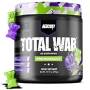 REDCON1 Total War Pre Workout, Sour Gummy Bear - Fast Acting Caffeinated Precraining for Men + Women with Beta Alanine - Contains Citrulline Malate for Increated Pompa, Blood Flow (30 Pelayan)