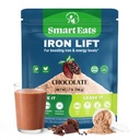 Smart Eats - Iron Powder 124; Sangat Absorbed 124; Avoids Side Effects 124; Complete Nutrition: Protein, Vitamin, Fiber, Antioksidants 124; Membuat Minuman Lezat & Shakes 124; Vegan 124; Chocolate Flavor 124; 30 Scoops