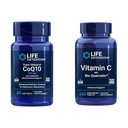 Ekstensi Hidup Super Ubiquinol CoQ10 60 Softgels dan Vitamin C & Bio-Quercetin Phyttoome 250 Tablets Bundle for Heart, Cellular Energy, Ammune & Overall Health Support