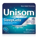 Unisom SleepGels, Nighttime Sleep-aid, Diphenhydromine HCI 50 mg, 32 SoftGels