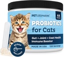 Pet Ultimates Progories for Cats - 20Species Cat Probiotic Powder to Treat Diare, Vomiting, Digetically Dupport & Cat Antibiotic Recovery - Cat Health Supplies (44 gr)