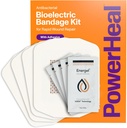 PowerHeal Bioelectric Bandage Kit for Wound Care & Fast Healing - 3- Lapers w / Bioelectric Pad, Obsorbent Pad, Adhesive + Wound Hydrogel - for Cuts, Abrasions, Blisters, Burns - 4- Pack, 4 "x 4"