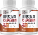 Suplemen Litomal Astaxanthin 24MG, Peledak Maksimum, Antioksidant Lebih Kuat dari VIT C, Non-GMO & Gluten Bebas - 120 Softgels (4 Bulan Suppply)