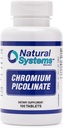 Kromium Picolinate 200 Mcg 100 Tablet oleh Natural System - Kromium Suplemen untuk Lifestyle Aktif - Penyimpangan Kromium Absorpsi Excellent - Non Sugar Chromium Capsules
