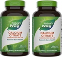 Citrasi Nature 's Calcium, 500 mg Calcium per 2- Capsule Serving, untuk Fungsi Bone & Muscle *, Blend of Citrate, Carbonate & Malate, Gluten Free, 250 Capsules (Packaging May Vary) - 2 Pack