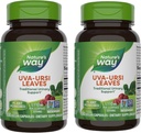 Nature 's Way Uva Ursi Leaves, Tradisional Urinary Support *, 1.110 mg per 3- Capsule Serving, Non-GMO Project Verified, Herbal Diet Supplemen, 100 Vegan Capsules (Packaging May Vary) - 2 Pack