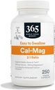 365 oleh Whole Foods Market, Cal- Mag 2: 1 Rasio, Easy- to- Swallow Vegan Capsules, 250 Count
