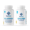Pembentukan NuEtix Detoksifikasi dan Penyeimbangan Mikrobiome Bundle of Opti- Pure, 30 Pelayan dan Gut Defender +, 90 Hamba