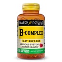 MASON NATURAL Vitamin B, Kompleks, 300, Day Supply, for Normal Nerve Dukungan dan Metabolisme Energi, 100 Softgel (Paket 3)