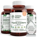 Tambahan Extract Cranberry Natural Nutra, Bantuan Mencegah Ailment Uurinary, Promotes Bone Health, Bantuan Menjaga Kesehatan Jantung, Menimbulkan Gangguan, Proolve Skin Kesehatan, 30 Tablet, Satu Bulan Suppply