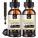 (2-Pack) Potency Tinggi Shilajit Pure Hilayan Liquid Application, Shilajit Resin Drop for Men & Women, Max Potency 85 + Clean Trace Mineces & Fulvic Acid for Energy, Metabolisme & Imune Support