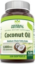 Herbal Secrets Coconut Oil 1000 Mg 120 Softgels Suplement: 124; Non- GMO 124; Gluten Free Alag1124; Made in USA