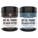 Performance Pantai Kiri Chocolate MCT Powder & Collagen Peptides, 1lb + Unfetatored MCT Oil Popper & Collagen Peptides, 1lb