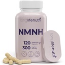 LongLifeNutri NMNH 300mg (Dihydronictaminamide Mononucleotide) - 120 Vegan Kapsules, Persediaan Bulan, NMN Alternatif, Tambahan NAD untuk Energi & Longevity, Lab Test, Dibuat di Amerika Serikat
