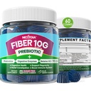 Gummies Fiber for Dewasa, Sugar Free 10g Prebiotic Fiber Supplement with Digetical Enzimes, Progetic & 100mg Betaine for Digetical Health and Regulate Bowel Movement, Vegan, Gelatin Free, 60ct