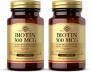 Solgar Biotin 300 mcg - 100 Tablet, Paket 2 - Mendukung Skin Sehat, Nails & Hair - Non-GMO, Vegan, Gluten Free, Dairy Free, Kosher - 200 Total pelayan