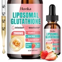 Lipomal Glutathione Suption Glutathione Drops with Vitamin C, Master Antioksidants for Immune System, Aging Defense, Skin Health, Liver Detoxment-Superior Absorpsi, Strawberry 2 Fl Oz
