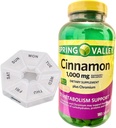 Weekly Pill Organizer, termasuk Spring Valley Cinnamon 1.000 mg, Dietary Suplemen, 180 Kapsul.